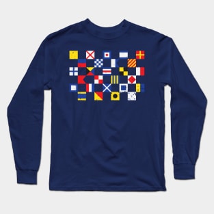 Nautical Flag Pattern Long Sleeve T-Shirt